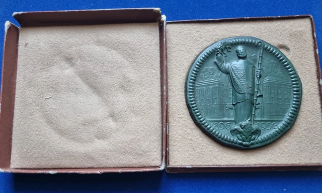 Médaille Commémorative Banco Ambrosiano Milano 1869-1956 (60 Ans) - Bronze - 95mm - QFDC