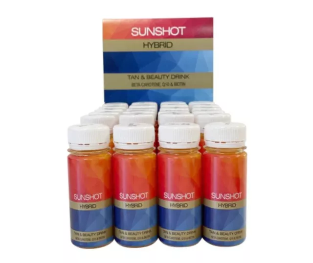 10 NEW SUN SHOT HYBRID  Sunbed And Sun Tanning Accelerator &Beauty TanShot Drink