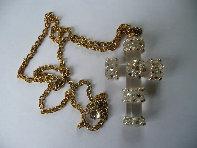 Pendentif Croix Scout Vintage - Chaîne Collier Argenté - Bijou Ancien Symbole