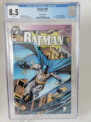 Batman #500 Cgc 8.5 Graded White Pages 1993 Collector's Edition Deluxe! Quesada!