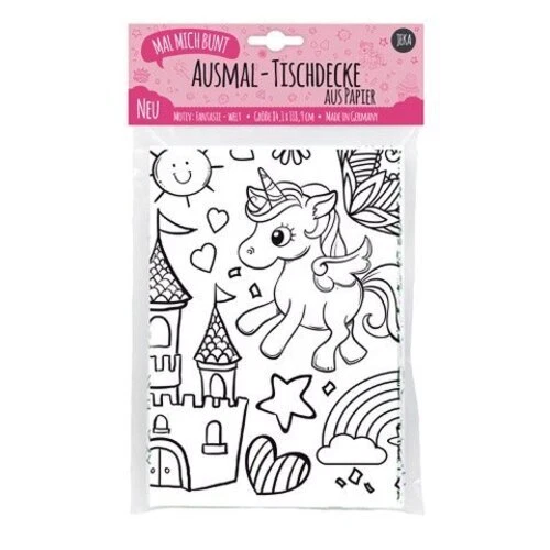 Mal Mich Bunt Ausmal-Tischdecke aus Papier Fantasie Stück In Folie Unbestimmt