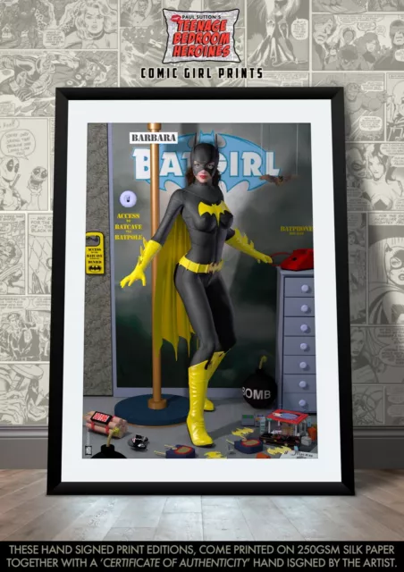 BATGIRL Barbara Gordon Leslie Grace DC Comic signiert A3-Druck Teenager-Schlafzimmer