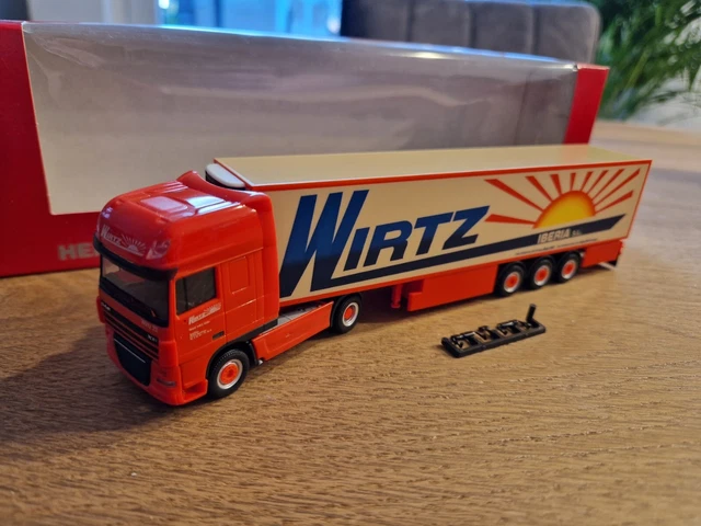 Camion Herpa 1/87 - Wirtz DAF XF Semi-remorque Popart, MAN, Neuf, Italie
