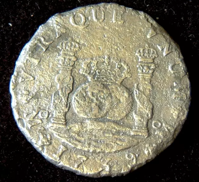 SUPER 1739 8 REALE Pillar Dollar- HOLLANDIA shipwreck 1743 Dutch East India Co