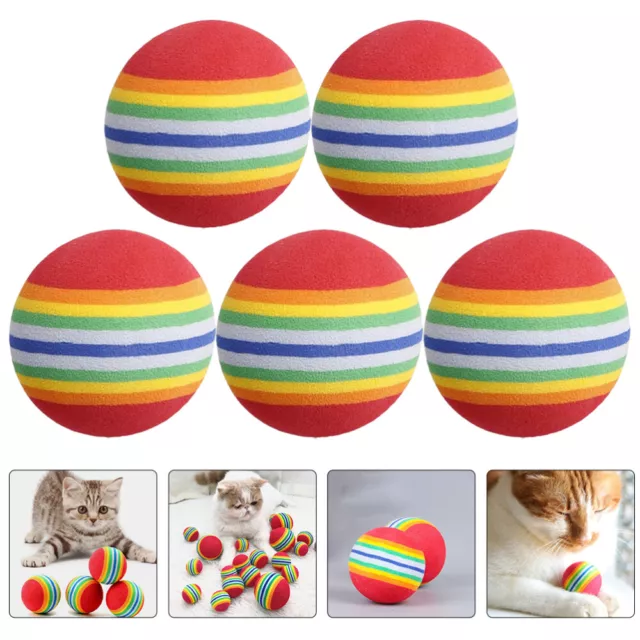 5 Pcs Katzenspielzeugball Für Kätzchen Welpenspielzeug Aquarium Moos Katzenball