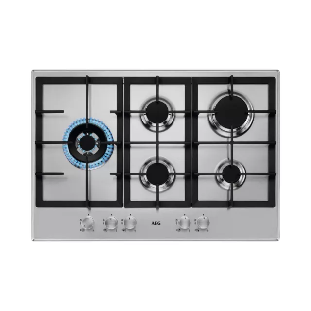 Aeg hkb75540nb 75cm black gas hob discount