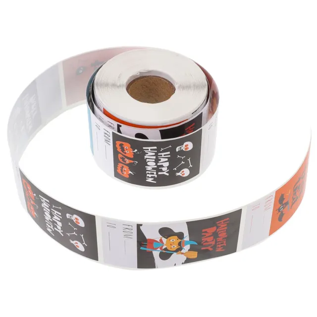 1 Roll of Gift Sealing Labels Box Sealing Decal Halloween Invitation Card
