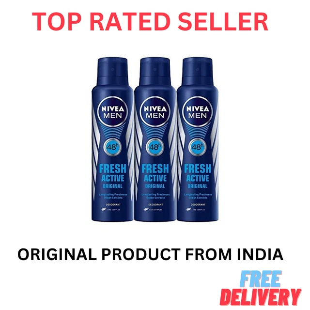 Nivea Men 48 Heure Frais Actif Déodorant, 150ml (Paquet De 3)