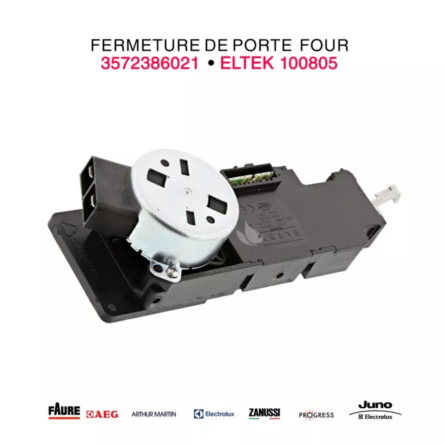 Verrou de porte - Four ELECTROLUX AEG  ZANUSSI - 3572386021 - ELTEK 100805