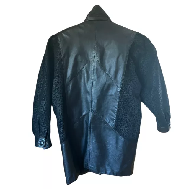 WILSONS SUEDE LEATHER Jacket Large Black Coat Thinsulate Liner Vintage ...