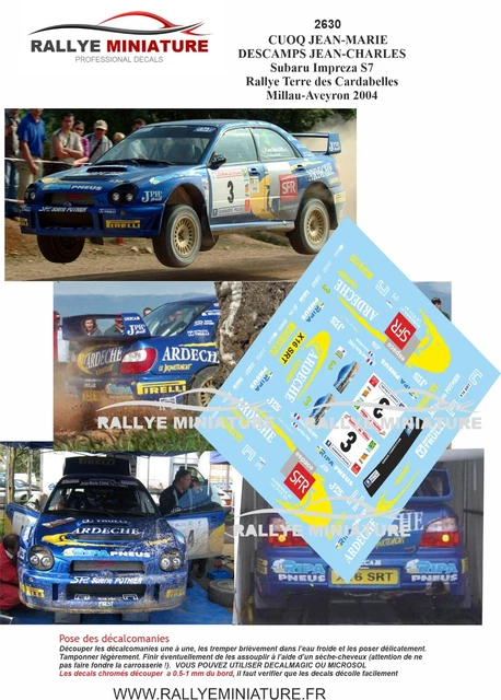 Décalcomanies 1/43 Peugeot 306 Maxi Sichi - Rallye Du Rouergue 2006 - Réf. 2876 Neuve