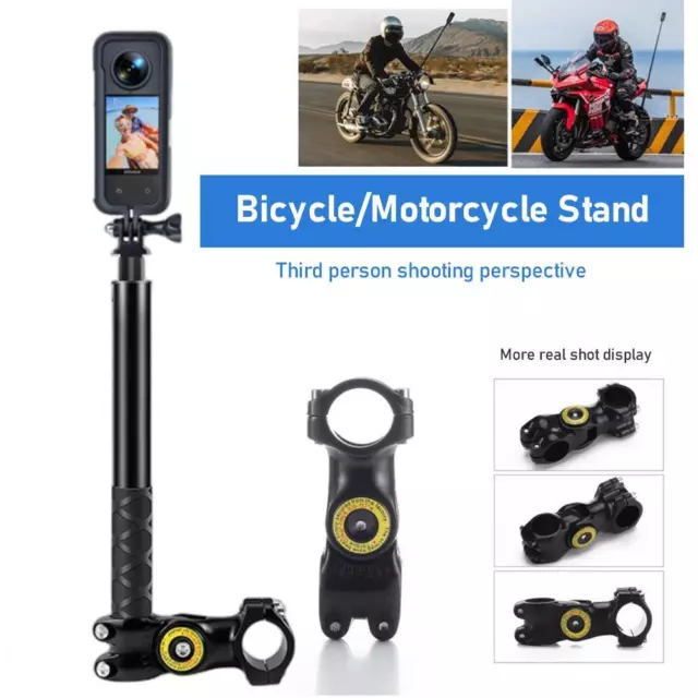 Motorcycle Bicycle Selfie Stick Handlebar Camera Bracket For GoProInsta M7G1