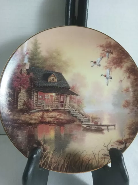 Bradford Exchange Daybreak Tranquil Retreats Collection Plate by Judy Gibson