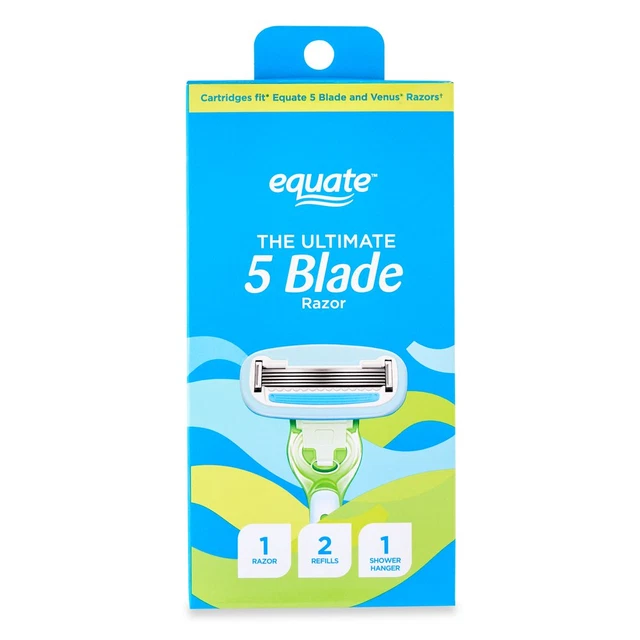 Manija de afeitar de 5 hojas para mujer y 2 cartuchos de afeitar (envío gratuito)