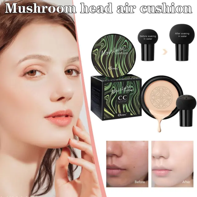 Air Cushion Mushroom Head CC BB Cream Foundation Concealer Moisturizing Q9L4