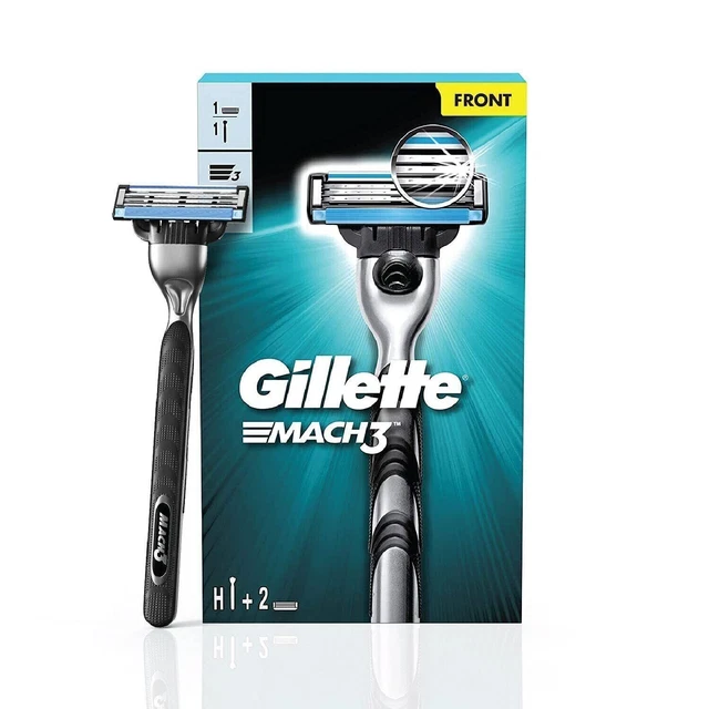 Navaja de afeitar Gillette genuina Mach3 Mach 3 (manija + 2 cartuchos)