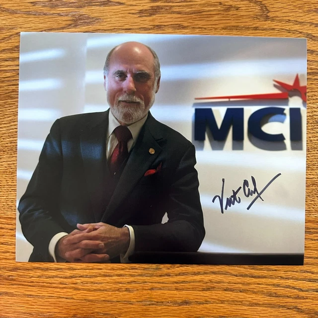 Vint Cerf Signed 8x10 Photo Father of the Internet Pioneer Autograph