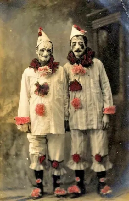 Antique Circus Clowns Photo 398b Oddleys Strange & Bizarre 2