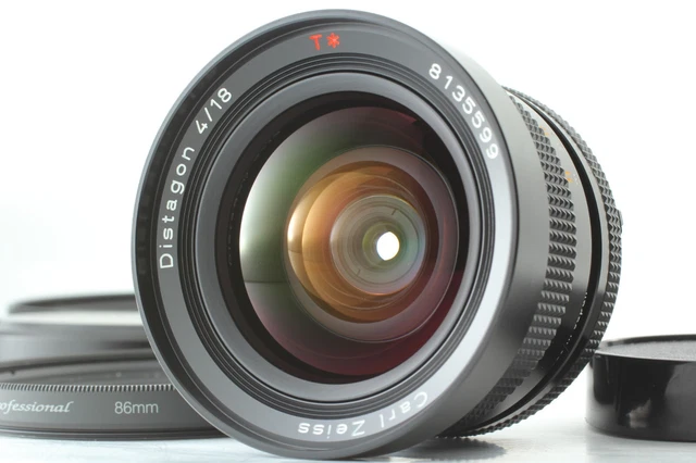 "Top MINT " Contax Carl Zeiss Distagon T* 18mm F4 MMJ MF Lens C/Y Mount JAPAN