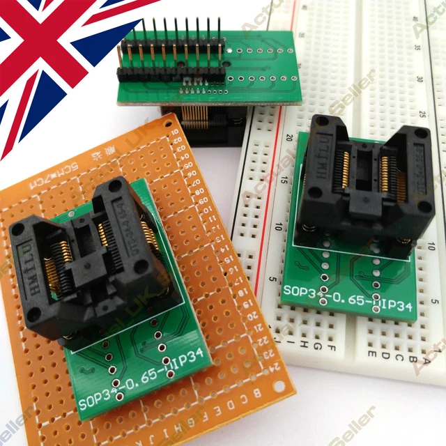 SOIC-16 Narrow (150mil) Breakout Board Adapter For Prototyping - ModuleBoard.com