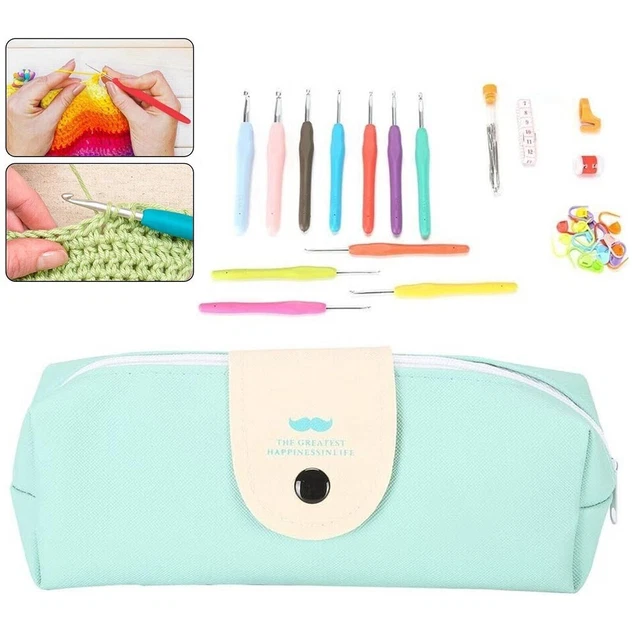 Ergonomisch Häkel Set Stricknadeln Manuelle DIY Werkzeuge Weicher Griff