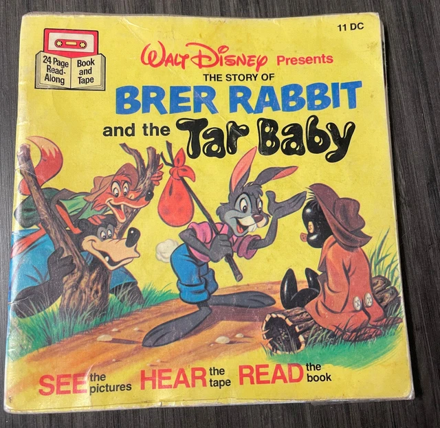 WALT DISNEY BRER Rabbit and the Tar Baby 1977 Laminated No Cassette 24 ...