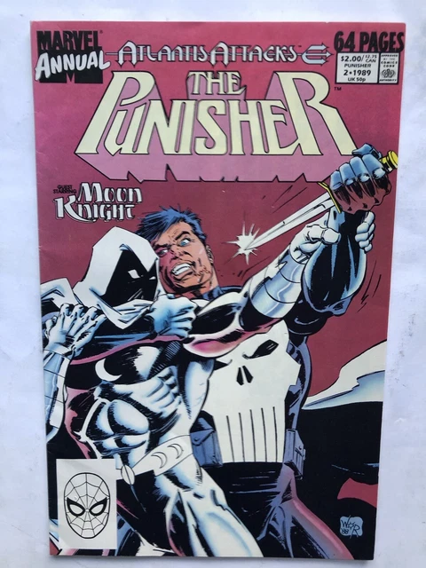 The Punisher Annual #2 (Marvel 1989) 1st Battle With Moon Knight!