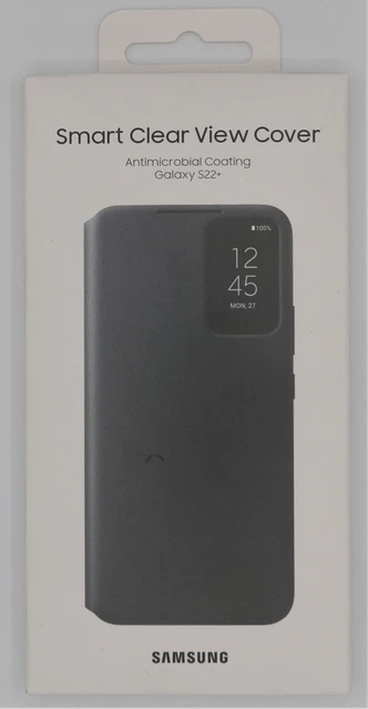 SAMSUNG Official S22+ Smart Clear View Cover - BLACK - Brand New Sealed