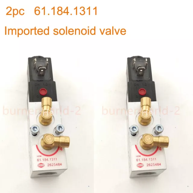 2pc Solenoid Valve 4/2-way Cylinder 61.184.1311 Heidelberg SM102 Offset Printers