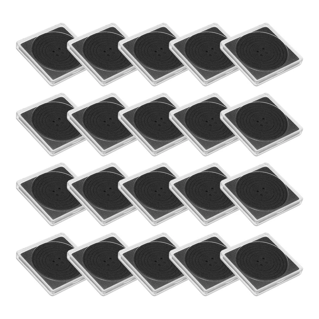 20 uds soporte para monedas maletín de colección de monedas, caja de visualización de monedas, para monedas de 19-39 mm, negro