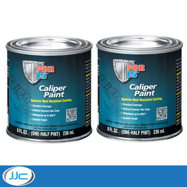 2 x 236 ml - POR15 Vernice pinza freno resistente alle alte temperature - Argento