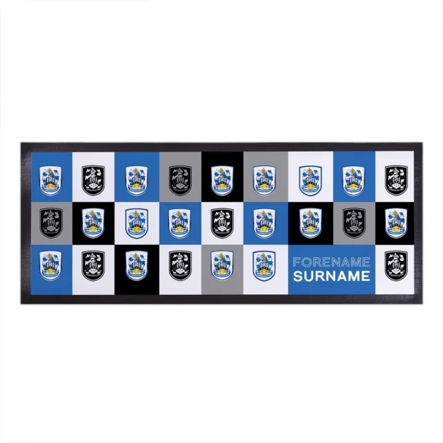 Huddersfield Town FC Officially Licensed - Chequered - Personalised Bar Runner