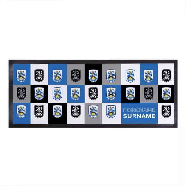 Huddersfield Town FC Officially Licensed - Chequered - Personalised Bar Runner