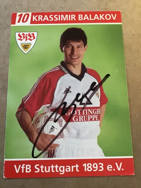 Krassimir Balakov, Bulgaria 🇧🇬 VfB Stuttgart 1998/99 hand signed