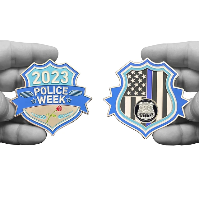 NYPD POLICE WEEK 2023 Commemorative Thin Blue Line Memorial Challenge