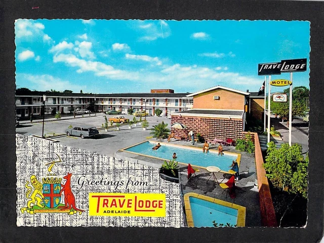 A7592 Australia SA Travel Lodge Adelaide South Tce JECO Kruger vintage postcard