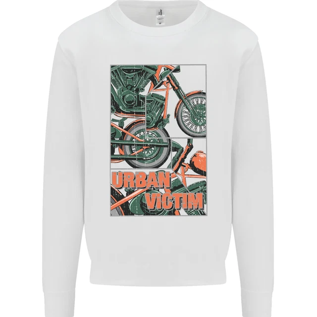 Urban Victim Motorcycle Motorbike Biker Kids Sweatshirt Jumper