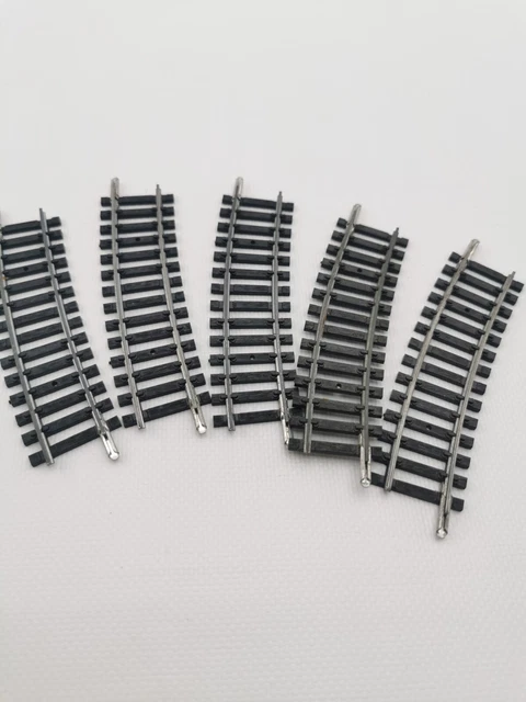 Jouef Lot De 10 Rails Courbes Réf 870 - R=385mm - 28 Traverses - Voie HO - Occasion