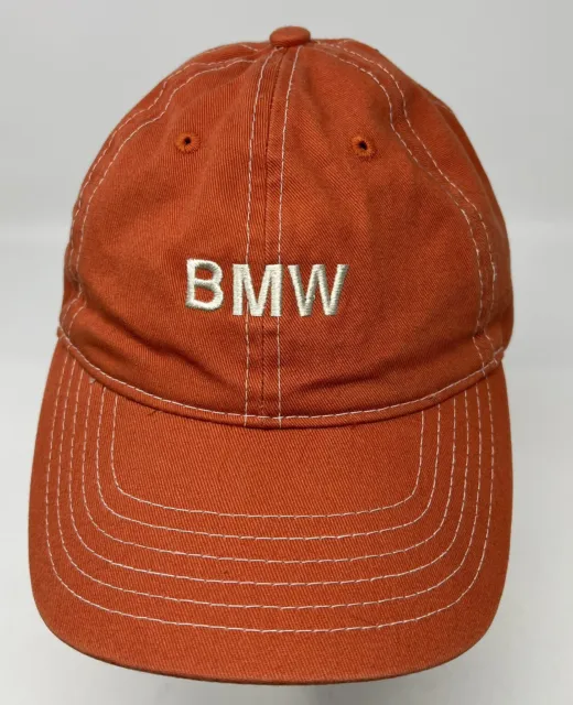 BMW Cap/Hat Orange Canvas BMW Lifestyle StrapBack BMW Logo One Size Fits Most