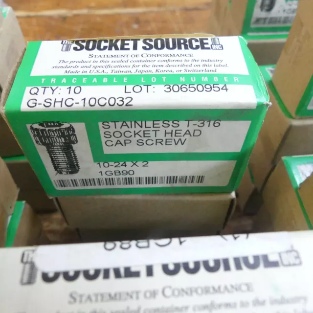 Marine Grade 316 Stainless Steel Socket Head Cap Screws - Pick Your Size