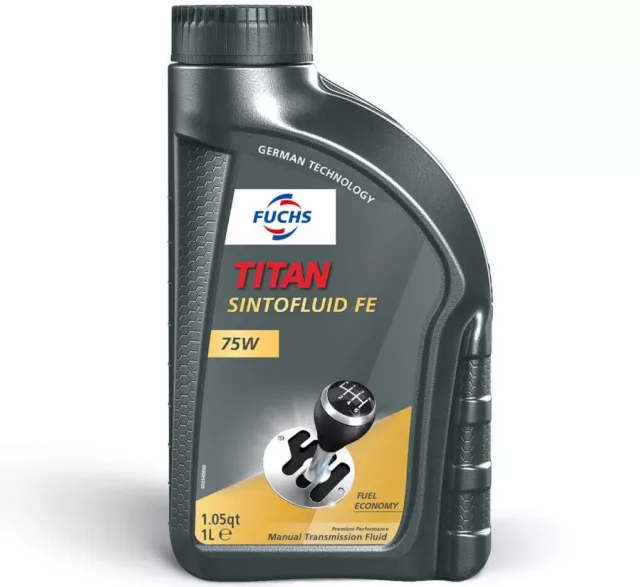 FUCHS TITAN Sintofluid FE SAE 75W Getriebeöl 1 Liter Schaltgetriebe Öl API GL 4