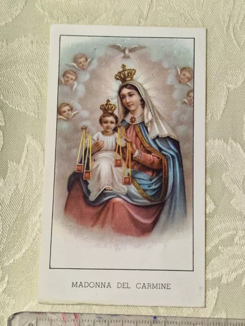 Santino Holy Card Ave Madonna Del Carmine Ed Gmi 123 SI148 ^