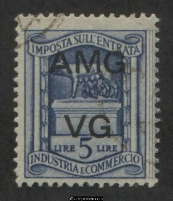 Venezia Giulia Industry & Commerce Revenue Stamp, VG IC4 left stamp, used, F-VF