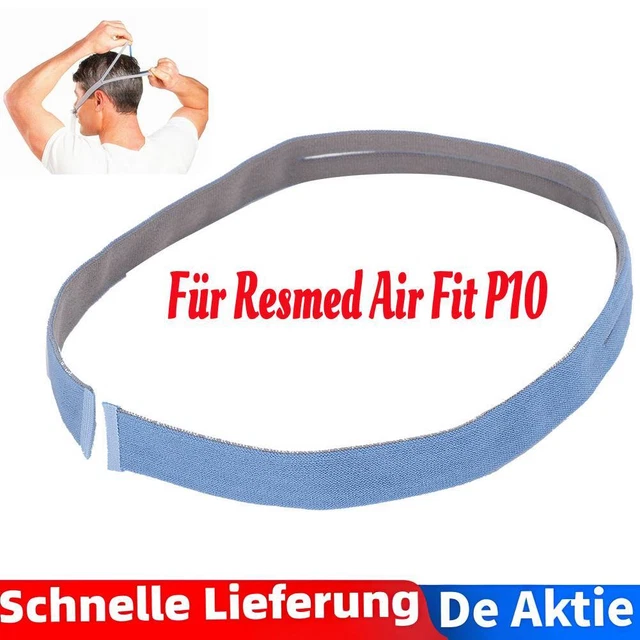 Ersatz-Kopfband für die ResMed Airfit P10 CPAP-Maske Blau Nylon + Polyurethan