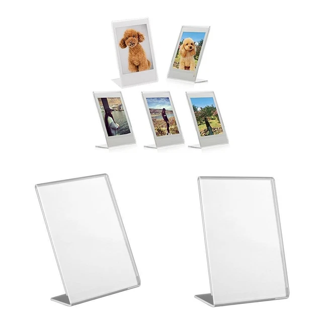 2X Acrylic Photo Frame For Mini Instax 9 8 90 7S 25 50S Film Paper 3" Photo