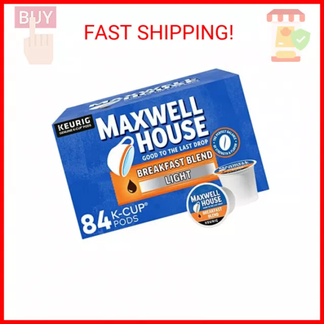 Maxwell House Breakfast Blend Light Roast K-Cup Coffee Pods (84 ct Box)