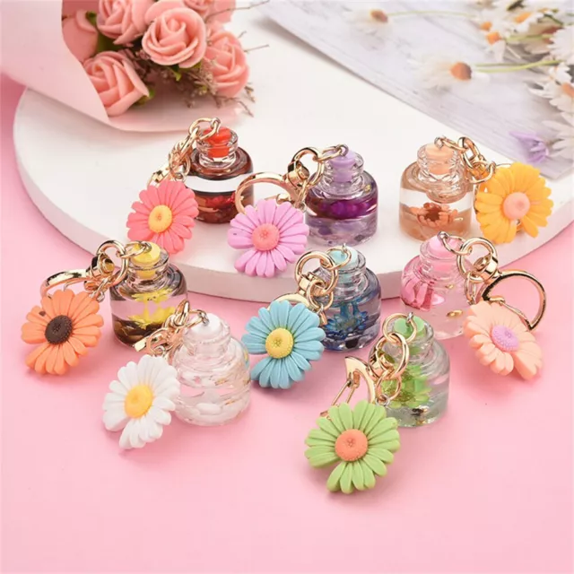 cute daisy star flower bottle bag charm pendant figure ornament keyring keychain