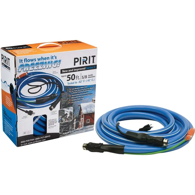 Pirit 5/8 In. Dia. x 50 Ft. L. Heated Water Hose PWL-04-50 Pack of 3 Pirit