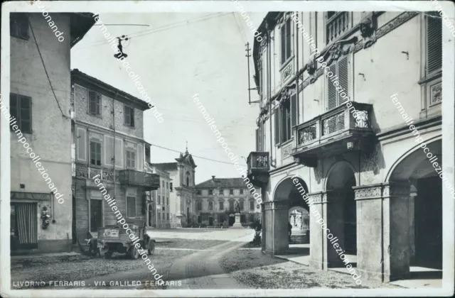 bt59 cartolina livorno ferraris via galileo ferraris 1939 vercelli piemonte