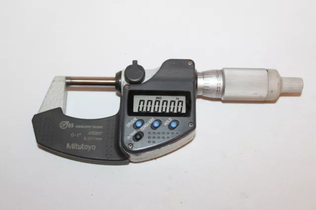 Mitutoyo 293-344-30 Digimatic Outside Micrometer, 0-1"/0-25mm, .00005"/0.001mm